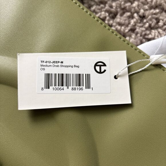 Telfar size Medium Drab Green Olive Shopping Tote Bag New Authentic Dustbag - Picture 5 of 5